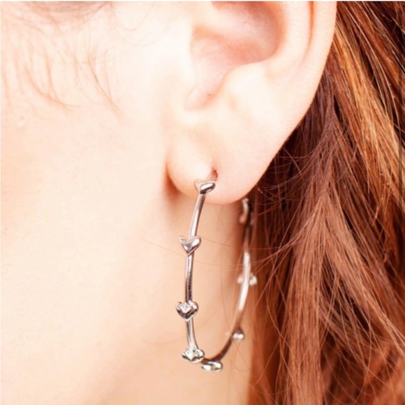 NWT Kendra Scott Haven Hoop Earrings Rose Gold - Picture 2 of 8